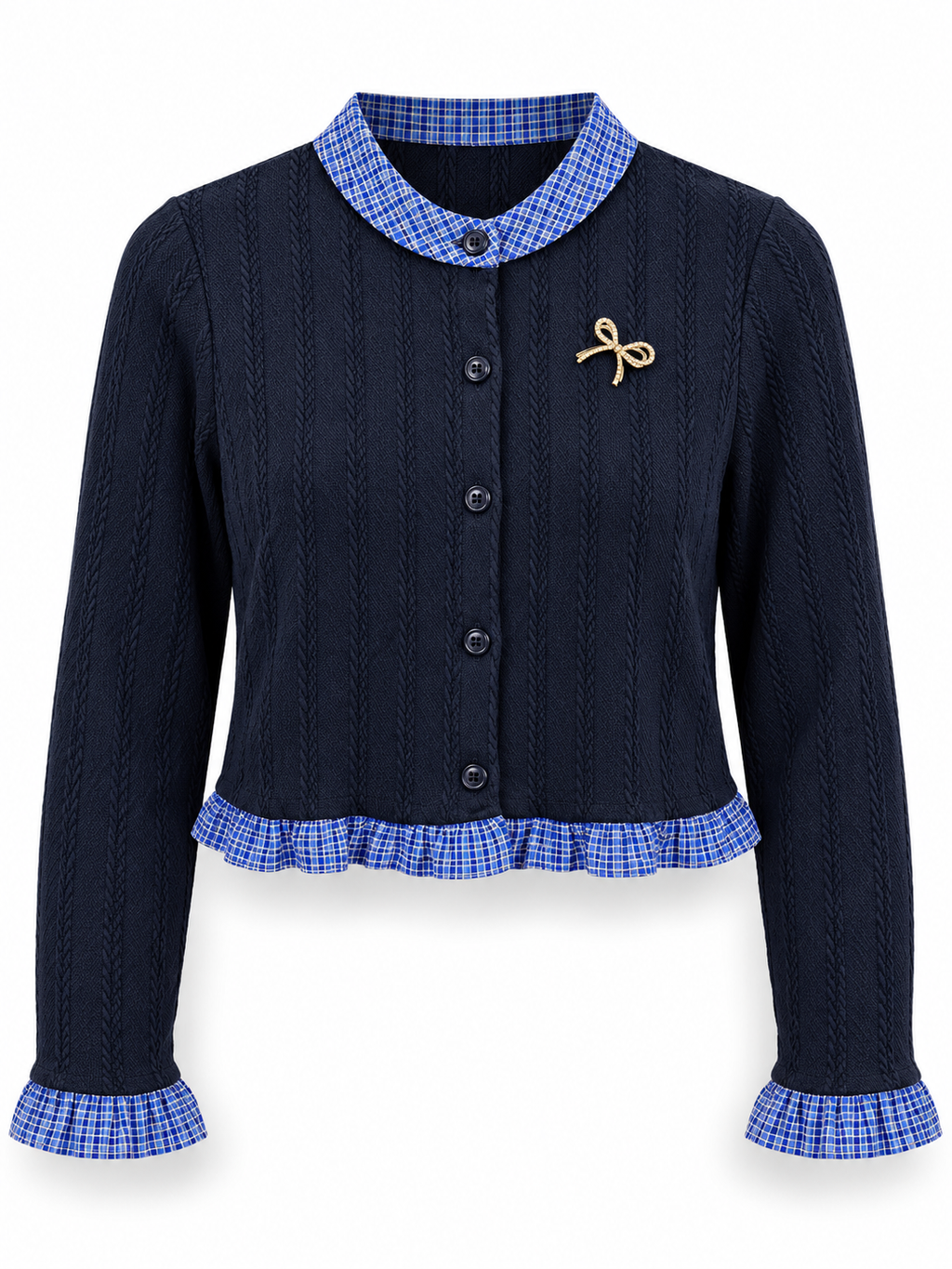 Ribbon Gingham Top