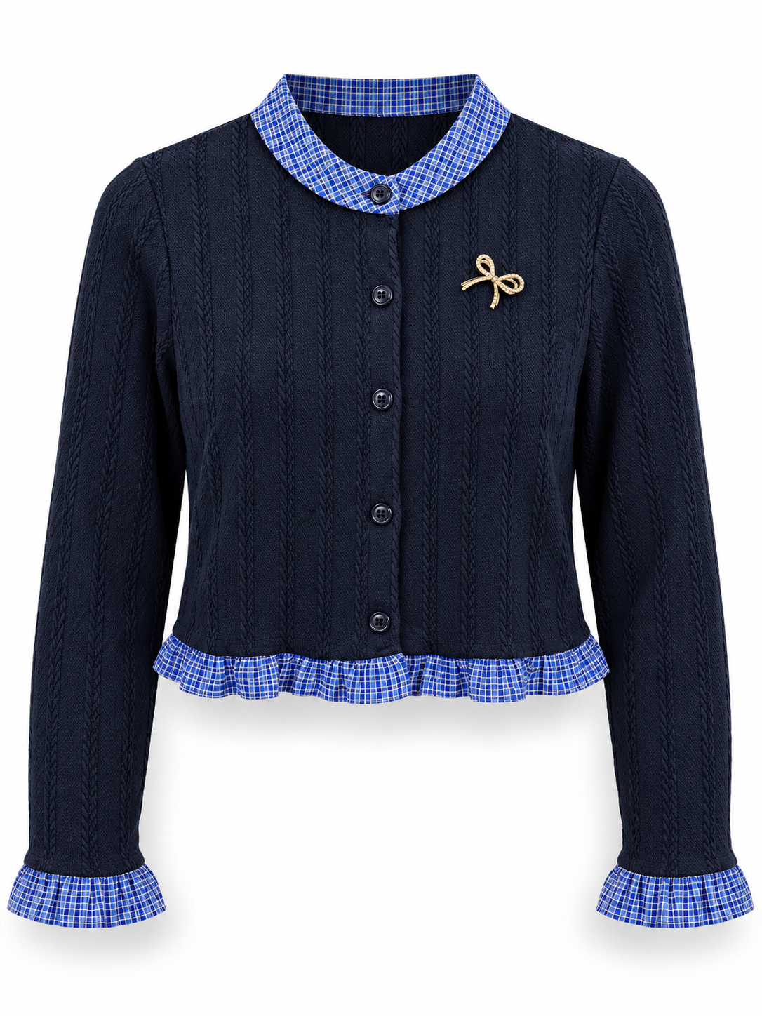 Ribbon Gingham Top
