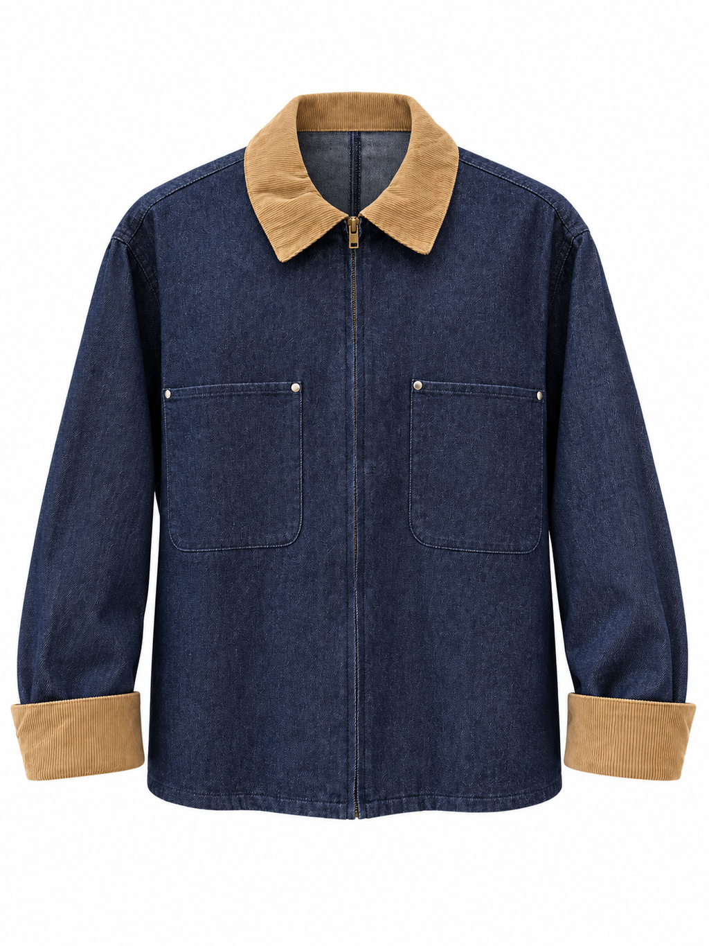 Zip Up Denim Jacket