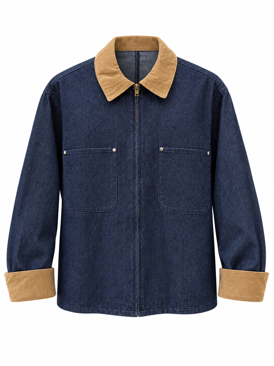 Zip Up Denim Jacket