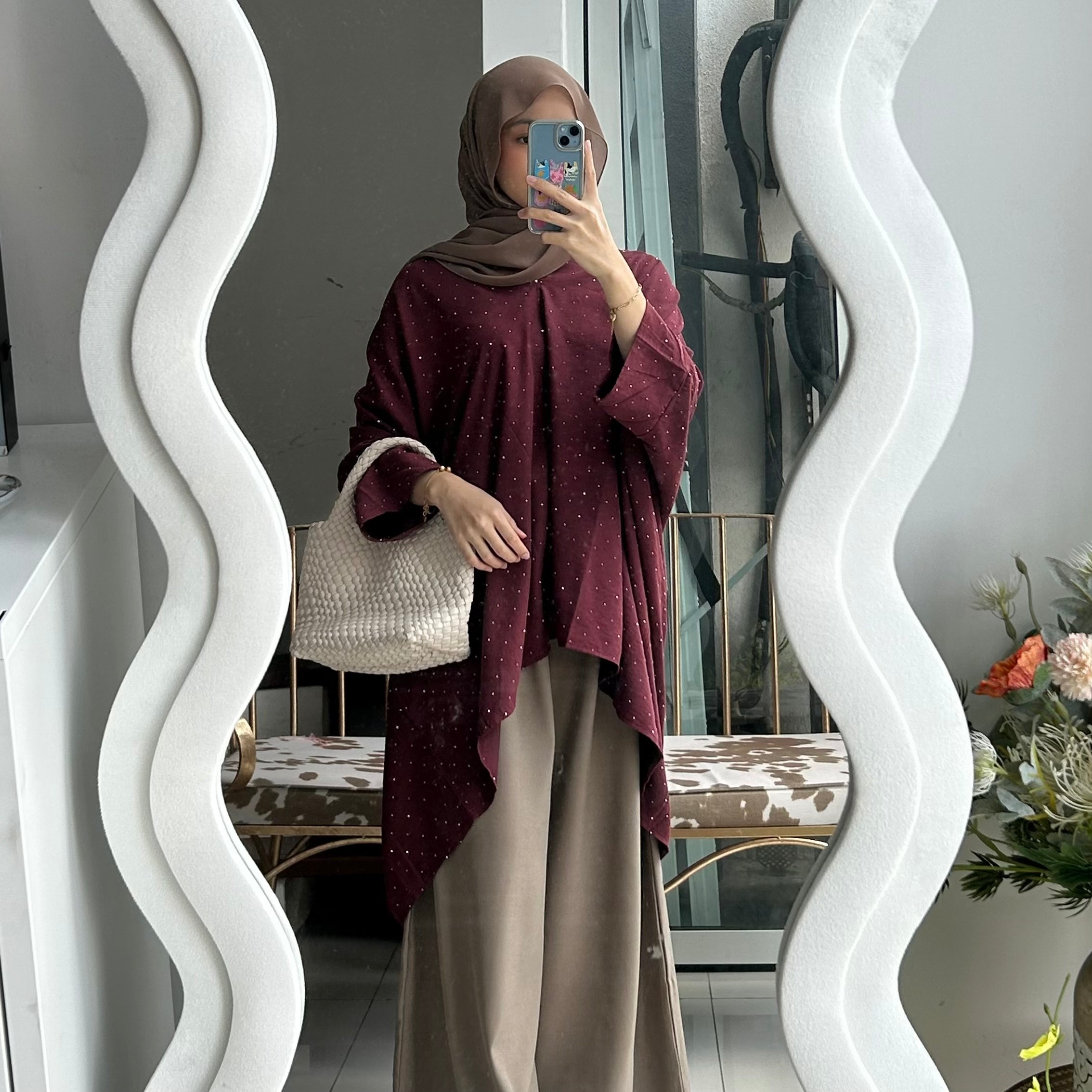 Jeslina Kaftan Top - Diamond