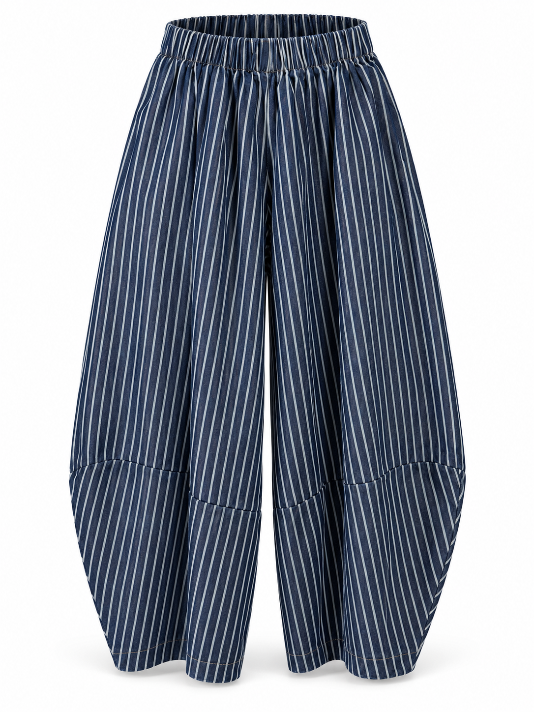 Barrel Denim Striped Pants