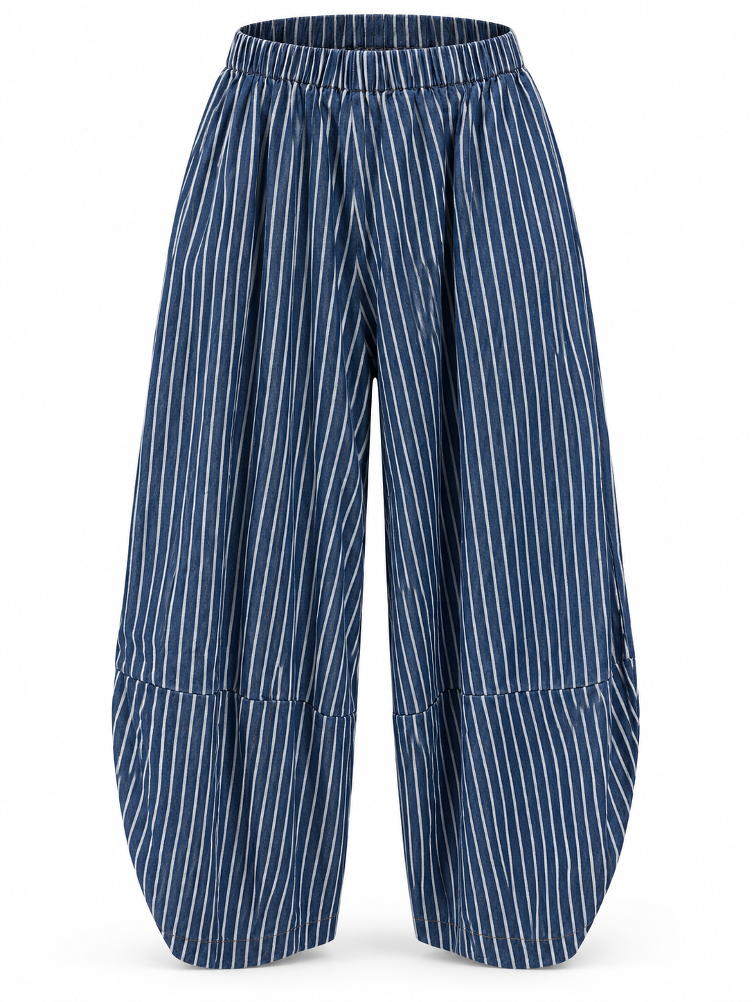 Barrel Denim Striped Pants