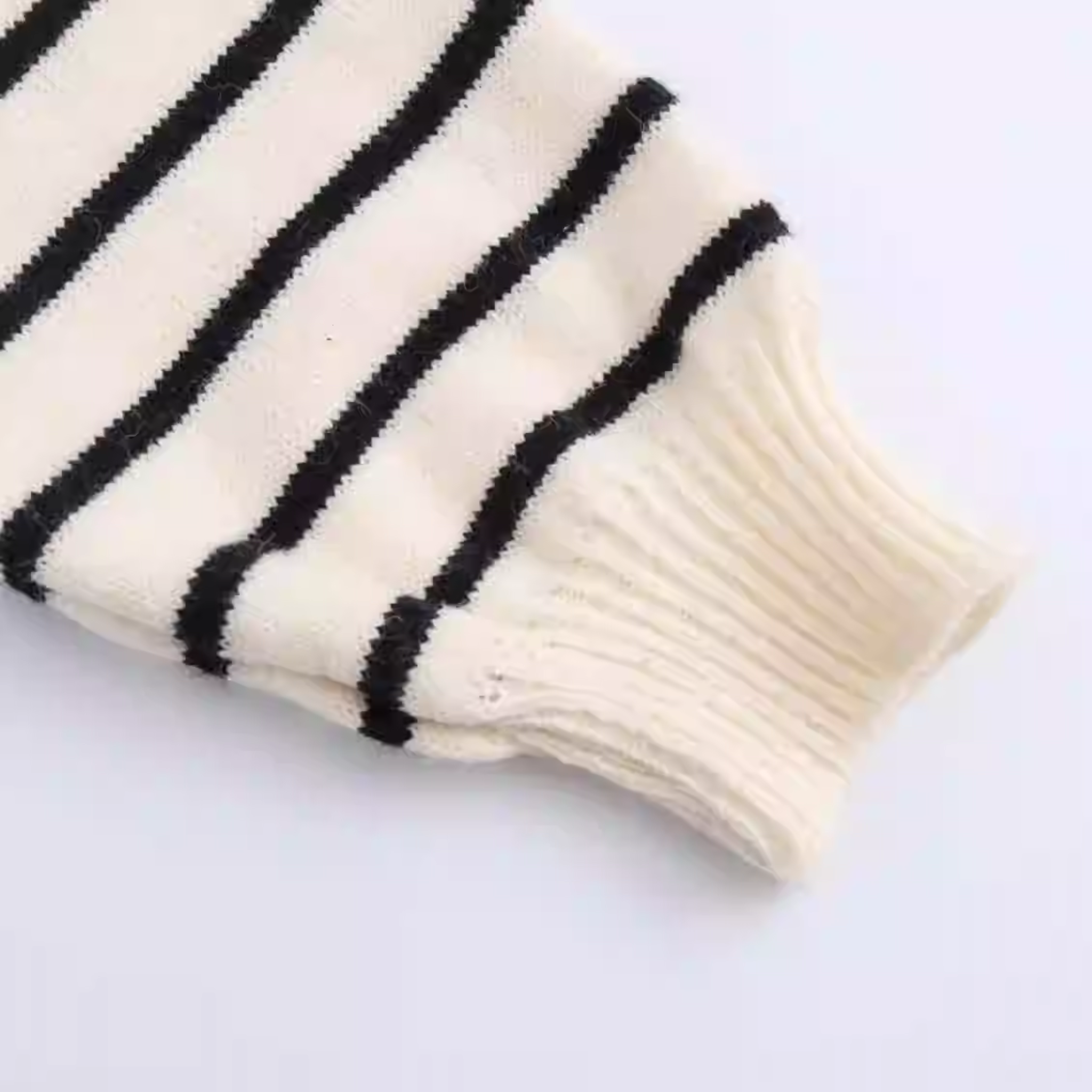 Pre-Order Knit Sweater Button Stripe Long Sleeve