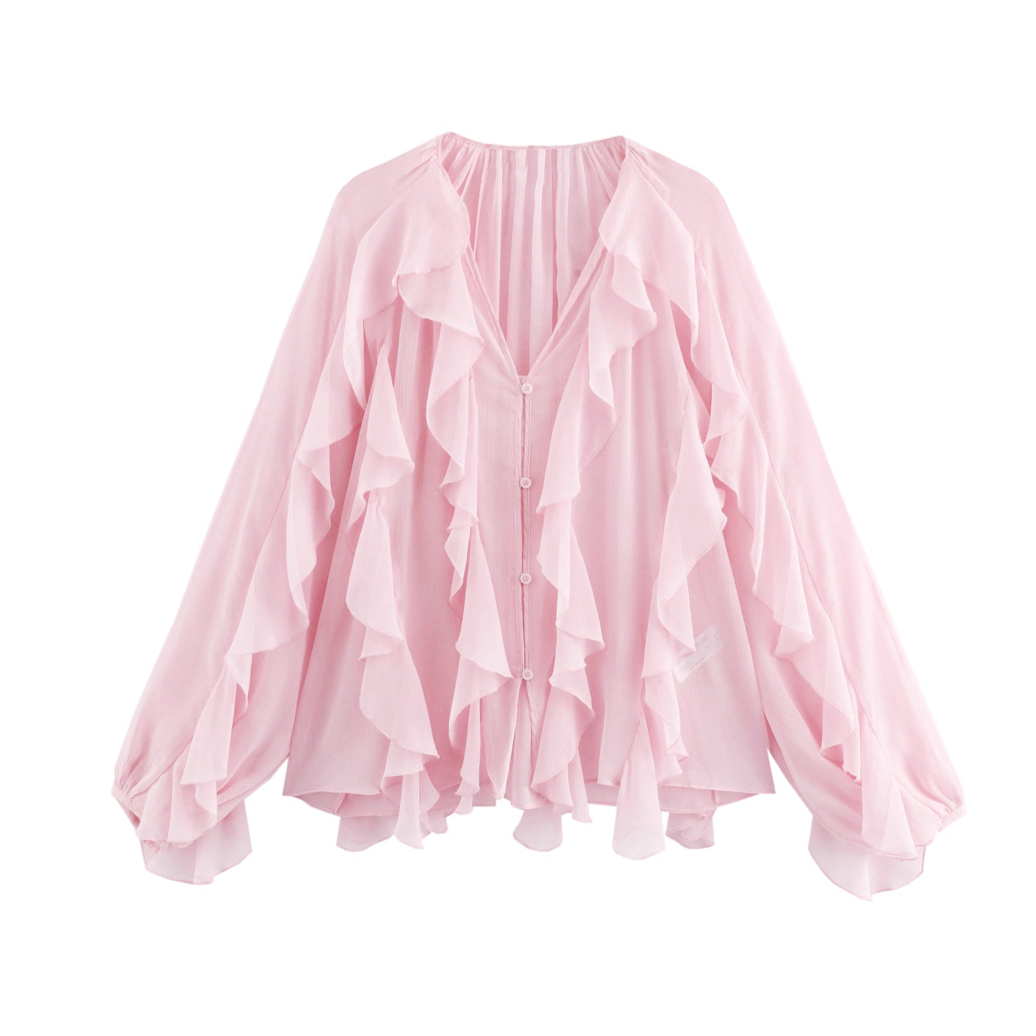 Pre-Order Ruffle Layered V-Neck Long Sleeve