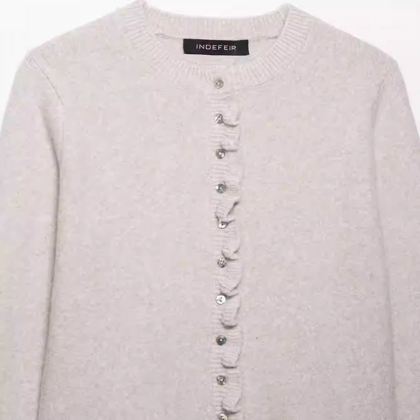 Pre-Order Knit Jacket Button Ruffle