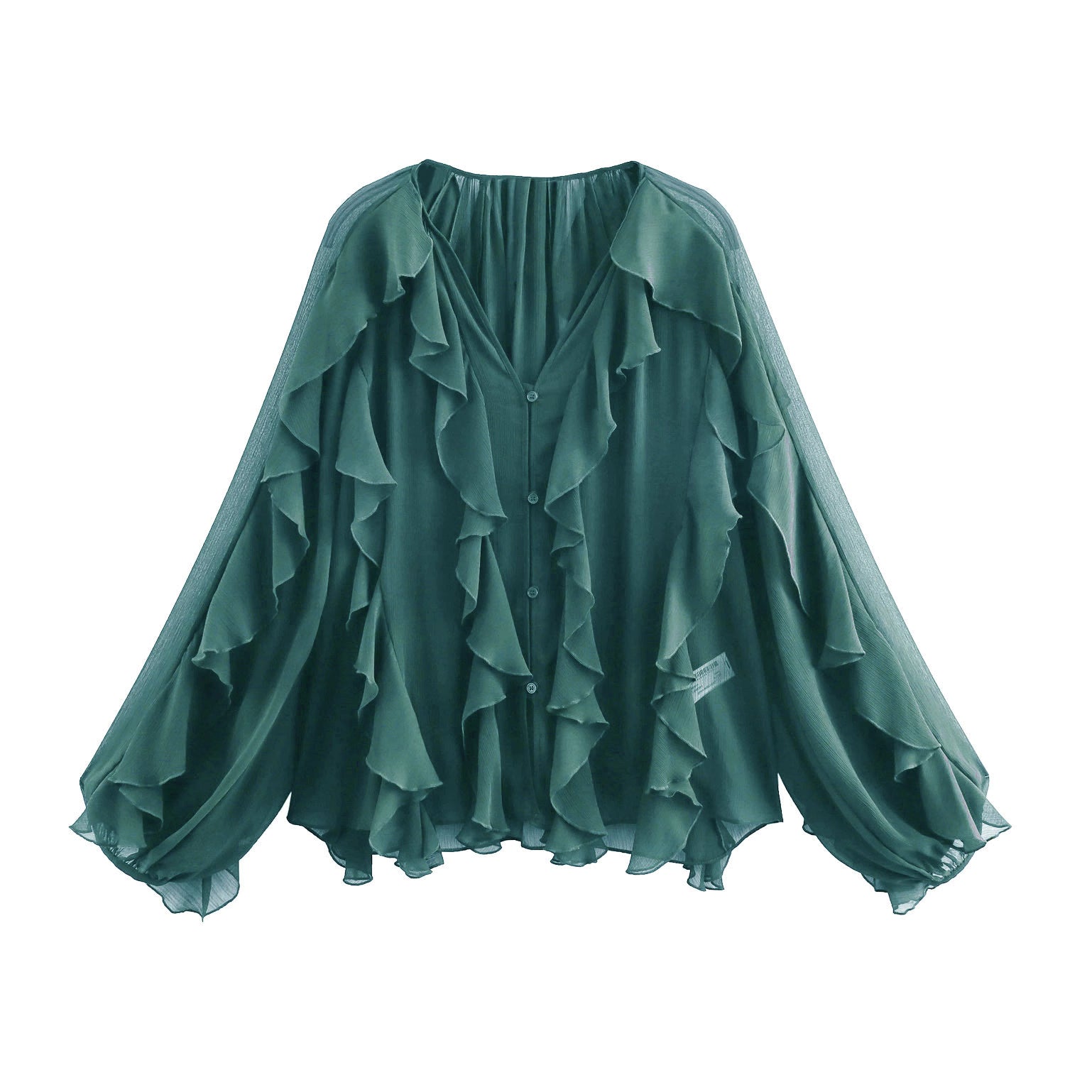 Pre-Order Ruffle Layered V-Neck Long Sleeve