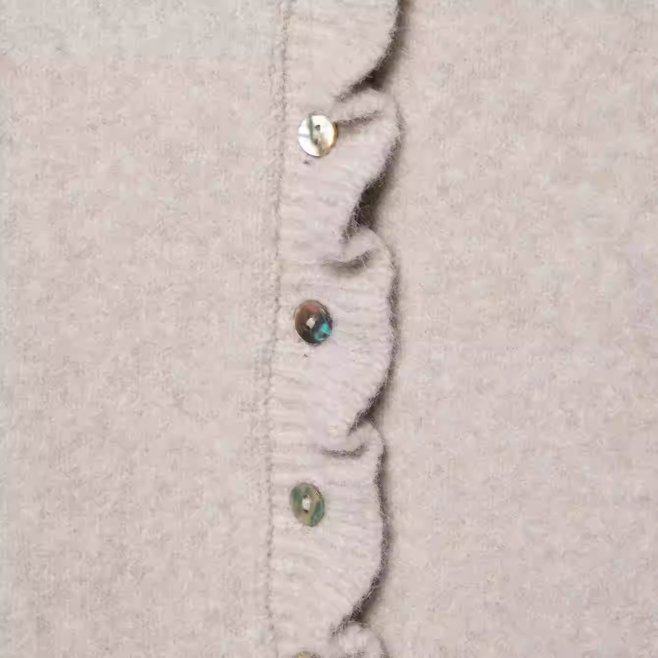 Pre-Order Knit Jacket Button Ruffle