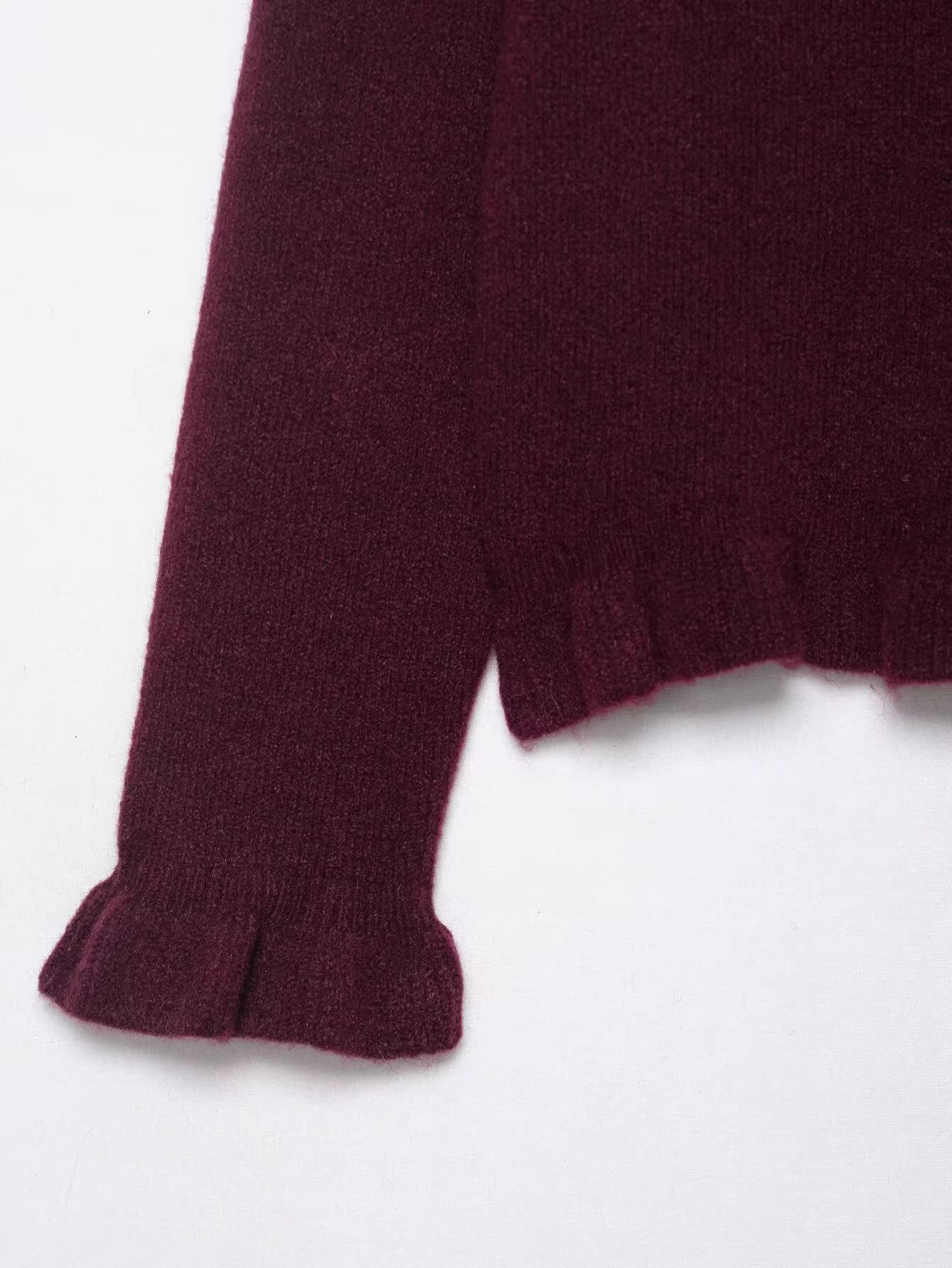 Pre-Order Knit Jacket Button Ruffle