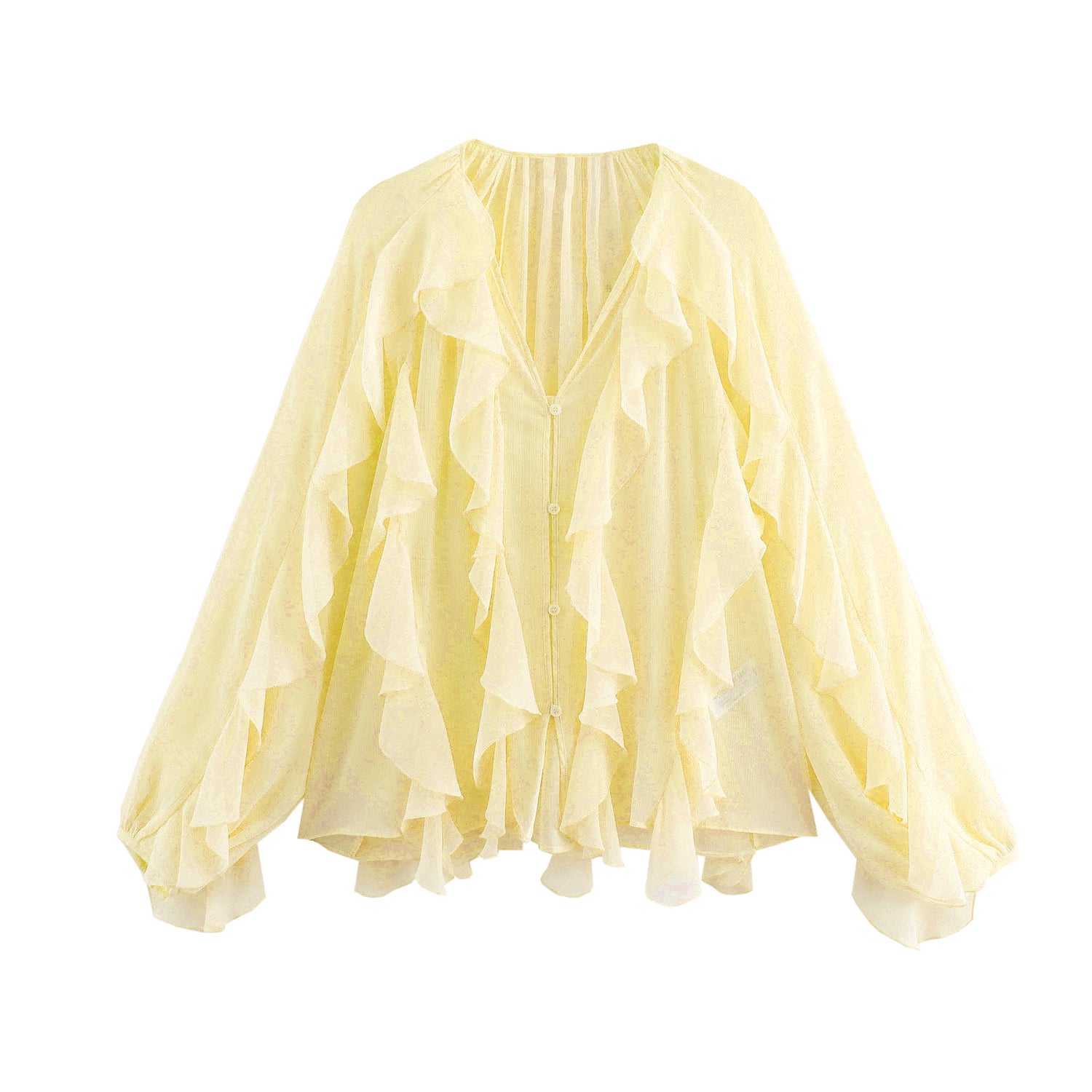 Pre-Order Ruffle Layered V-Neck Long Sleeve